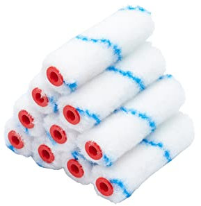 ProDec Advance 10 confezioni da 4 pollici di mini rulli per pittura resistenti ai solventi per dipingere con vernici ad emulsione, per pavimenti e bicomponenti, primer e sottosmalto su pavimenti