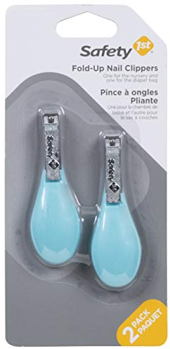 Safety 1st Fold-Up Nail Clipper, Arctic Blue, 2-Count by Safety 1st