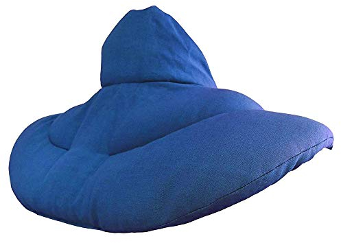 Bio Nackenhörnchen mit Stehkragen. Dinkelkissen. Nackenkissen Wärmekissen - Dinkel-Körnerkissen Nacken Schulter (Bio Dinkel & Bio-Stoff enzianblau)