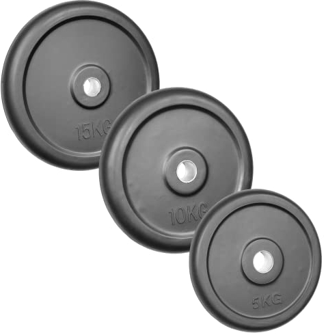 POWER-XTREME Hantelscheibe | Gewichtsscheibe, 30/31mm, gummiert (5kg)