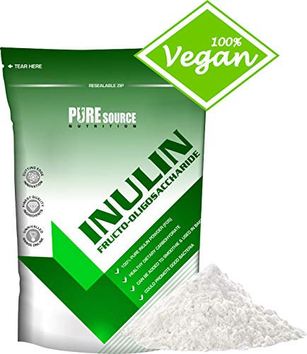 Inulin Powder 250g High Grade Prebiotic Soluble Fibre Powder - Unflavoured Made in EU from Natural Chicory Root Fructo OligoSaccharide FOC by Pure Source Nutrition