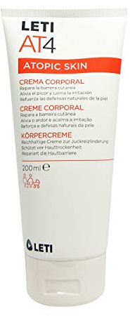 LETI AT4 Körpercreme - Reichhaltige Körperpflege zum Schutz trockener oder zu Neurodermitis neigender Haut, 200 ml Creme