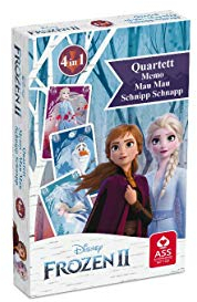 Cartamundi 22501548 Die Eiskönigin 2 ASS Altenburger 22501548-Quartett-und Aktionsspiel Disney's, 4 years to 99 years, Blau