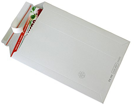 Versandtaschen Vollpappe weiß Karton DIN A3 - flach:455x320mm / aufgestellt 440x270x50mm (Artikel: PS.105) (25)