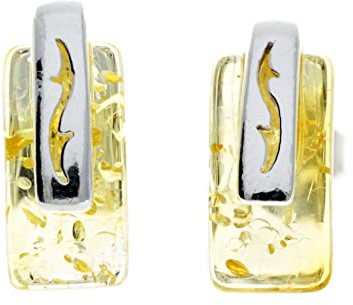 SilverAmber - Damen - 925 Silber & Bernstein Ohrringe - GL036L