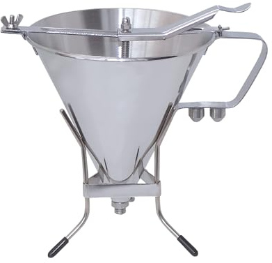 De Buyer 'Kwik' Trichter Kaffeebereiter Edelstahl mit Halterung – 1,9l, 1,9 Liter, Silber