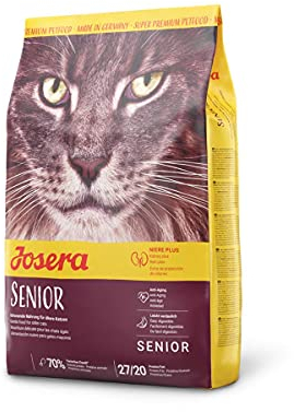 JOSERA Senior (1 x 2 kg) | Senior | Premium Trockenfutter für ältere Katzen oder Katzen mit Niereninsuffizienz | Geflügel & Reis | leicht verdaulich | getreidefrei | Katzenfutter | 1er Pack