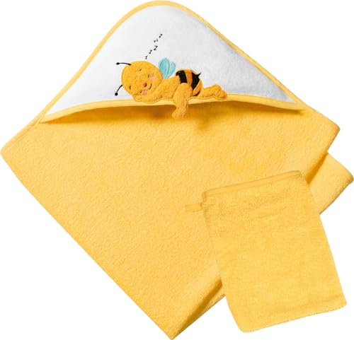 Baby Butt Frottier-Set 2-tlg. Frottier gelb Größe 100x100 cm + 15x21 cm