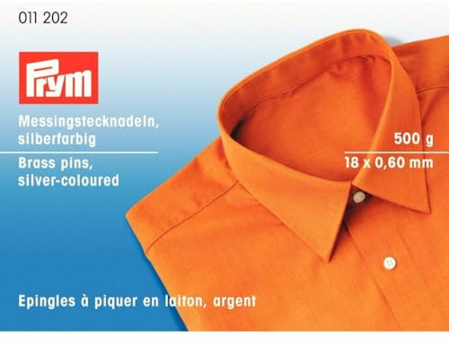 Prym 011202 Stecknadeln, 0,60 x 18mm, silberfarbig, 500g