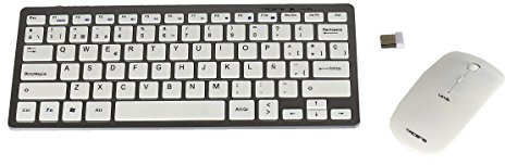 Tacens Levis Combo, Pack de Teclado y Ratón Inalámbrico, Wireless 2.4G, Ratón Ambidiestro,Teclado QWERTY Españo, Blancol