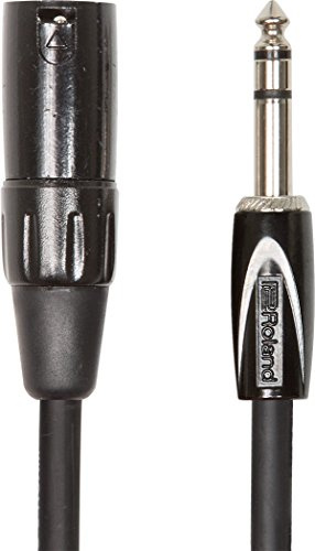 Cavo di Interconnessione Bilanciato Roland Black Series Da Trs Maschio da 1/4” a Xlr Maschio, 1 M/3 Ft - Rcc-3-Trxm