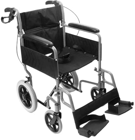 NRS Healthcare N43528 Transit-Lite Wheelchair, Attendant Controlled - Grey