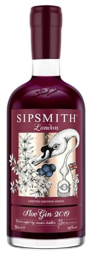Sipsmith Sloe Gin - Handgepflückte Schlehen - Angesetzt im London Dry Gin - Für ein fruchtig-herbes Aroma - 29% - 500ml Einzelflasche