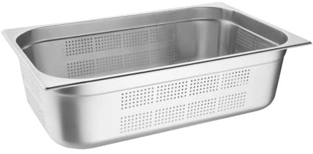 Vogue K842 acero inoxidable perforado 1/1 Gastronorm Pan, 150 mm