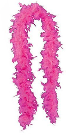 KarnevalsTeufel Federboa einfarbig Federdichten wählbar Länge ca. 1,80m Federstola Federschal Kostüm Karneval 20er Jahre Charleston Burlesque kuschelig(Pink), Rosa, Einheitsgröße