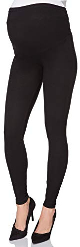 FUTURO FASHION Womens Maternity Leggings Full Ankle Length Cotton Leggings Comfortable Maternity Leggings for Ladies Soft Pregnancy Pants Belly Support, Size 8-22 Black