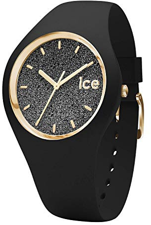 Ice-Watch - ICE glitter Black - Schwarze DamenUhr mit Silikonarmband