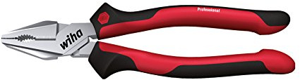 Wiha Kraftkombizange Professional mit DynamicJoint® (einzigartige Gelenkkonstruktion für bessere Kraftübertragung) und OptiGrip (optimaler Halt durch 3-Punkt-Auflage und neu geformte Greifflächen) mit extra langer Schneide (26713) 200 mm