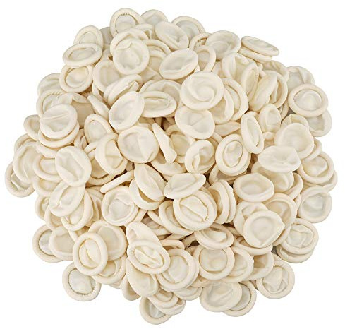 G2PLUS Disposable Latex Finger Cots Rubber, 140g(Approx 205PCS) Fingertips Protective Finger Art Latex Tissue Finger Cot (White)