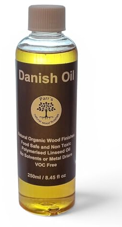 Danish Oil 250ml- Voc Free and no toxins -Chopping Boards and Internal Woodwork - 250ml