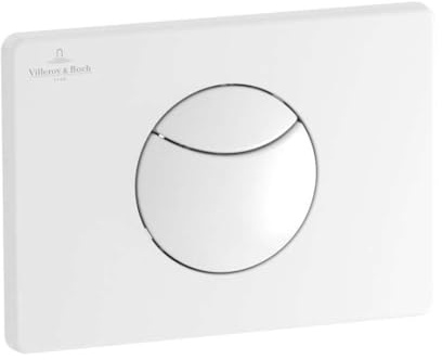 Villeroy & Boch ViConnect, plaque dactionnement WC 100S, 2-flush, 92248568, Couleur: Blanc