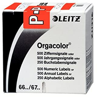Leitz 66251000 Orgacolor Buchstabensignal P, 250 Stück, rot