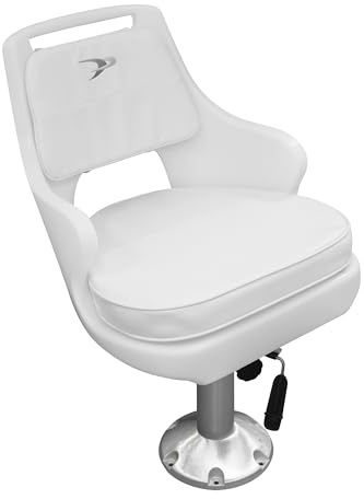 Wise 8WD015-6-710 Offshore Series Standard Pilot Chair Cushions with Adjustable Height Pedestal & Seat Slide Mount