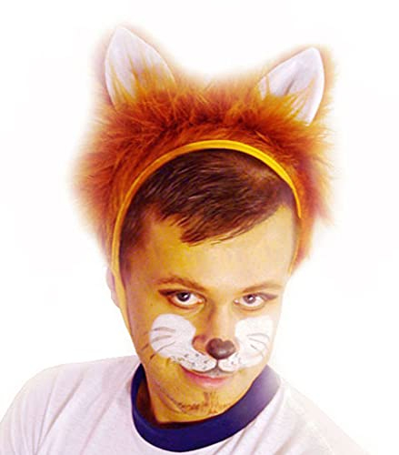 SIA COLLA-S Faschingskostüm Fuchs Mütze mit Ohren Kappe Fuchs Karneval Kostüme für Kinder älter als 14 Jahre, Männer Frauen Größe L/XL