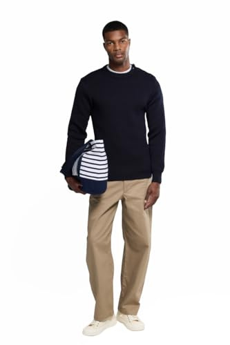 Armor Lux Pull Marin Homme, FOUESNANT, en Laine, Col Rond, Coupe Confort