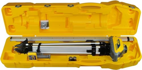 Spectra Precision LL100N-2 Self Leveling Rotary Laser Kit with HR320 Receiver Tripod Entry Level - System Case - Grade Rod (Inches) ±1/8 in Accuracy, 1,150 ft Range, Rugged Jobsite Performance