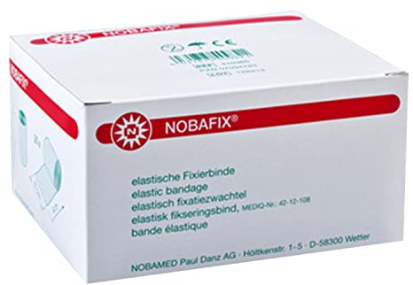 Mullbinden Fixierbinde NOBAFIX Mullverband, 4 cm x 4 m., 20 Stück einzeln in Folie verpackt