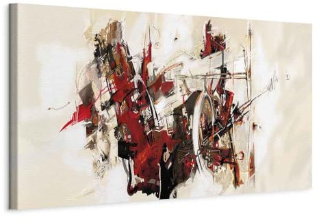 B&D XXL - Leinwandbild HandArt auf Abstrakt, Schlafzimmer, Wohnzimmer | Hochwertige Leinwand, sofort aufhängbar, ideal fürs Wohn- oder Schlafzimmer, wasserfest und lichtecht, langlebig, stilvoll