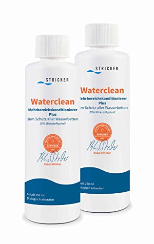 2 Waterclean Mehrbereichs Wasserbett Konditionierer / Conditioner Plus je 250 ml | 1 Jahres Konditionierer - hochdosiert