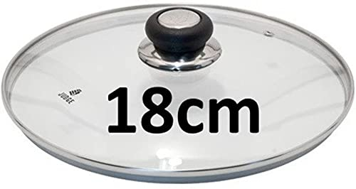 Judge Vista Spare Saucepan Lid, Replacement Glass Lid for most 18cm Pans, Oven Safe, Dishwasher Safe