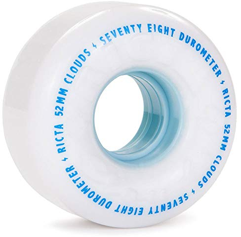 RICTA WHEEL DYNAMICS Unisex Ricta Wheels Clouds 78a Cruiser Soft Urethane, White/Blue, 52 mm UK