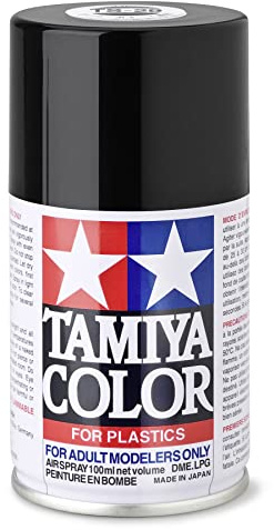 TAMIYA 85029 TS-29 svart sidenmatt 100 ml – sprayfärg för plastmodelltillverkning, modellbygge och pysseltillbehör, sprayfärg för modellbygge
