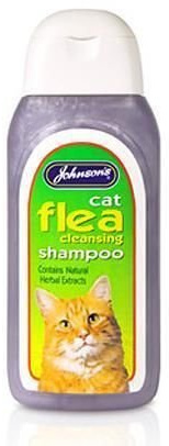 BRAND NEW Johnsons Cat Flea Wash Bath Shampoo Treatment for Cats Kittens Cleansing Fleas
