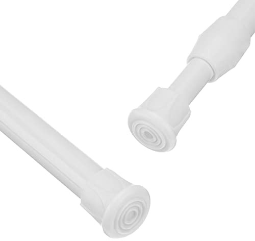 JJOnlineStore - Spring Extendable Telescopic Voile Tension Shower Curtain Valance Curtain Rail Loaded Pole Rod Bath Cupboard Window (55cm-90cm)