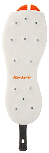 Korkers OmniTrax V3.0 Studded Felt Fishing Shoe Sole, 9,White/Orange,FA3050-09