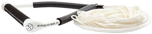 Hyperlite 2020 CG Handle with 65ft Maxim Wakeboard Tow Rope - White