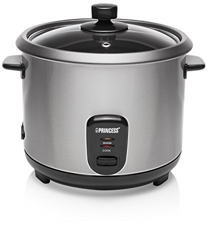 Princess 01.271950.01.001 Arrocera con recubrimiento interior antiadherente, Color Acero Inoxidable, 1.8 l