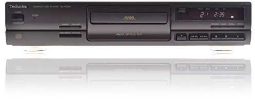 Technics SL-PG 390EG-K CD-Player Schwarz mit AUX-Anschluss, Netzteil und Tasche für AudioCD, kompatibel mit Kopfhörer und Lautsprecher