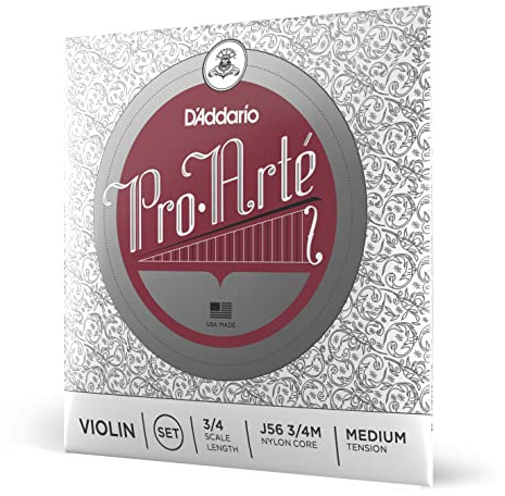 D'Addario Pro-Arte 3/4 Scale Medium Tension Violin String Set