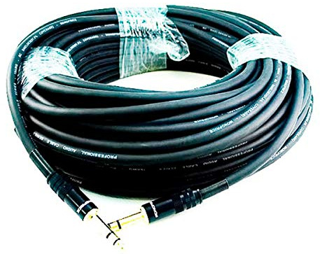 Monoprice 1/4-Inch TRS Male to Male Cable - 35 Feet - Black, 16AWG, Gold Plated - Premier Series