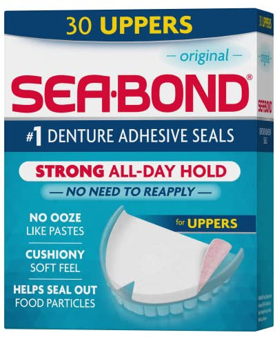 Sea Bond Secure Denture Adhesive Seals, Original Uppers, 30 Count