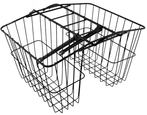Wald 520 Rear Medium Twin Basket (Black, 13.5X6.25X11)