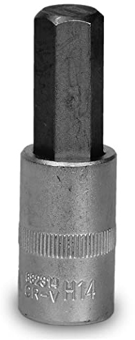 Juego de llaves hexagonales de 14 mm para tornillos Allen y llaves de vaso de acero Cr-V de 1/2 pulg.