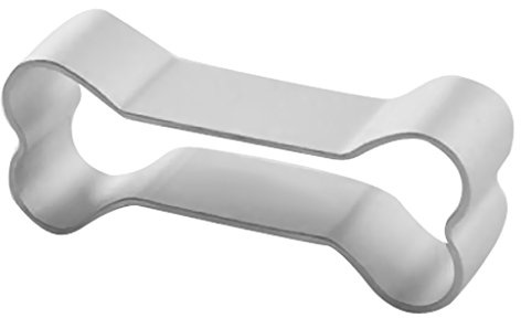 Silver Gingerbread Dough Biscuit Cake Cookie Cutters Dog Bone--Can Be Used with Sugar Craft, Cookie Dough, Chocolate, Jelly and Other Polymer Clays