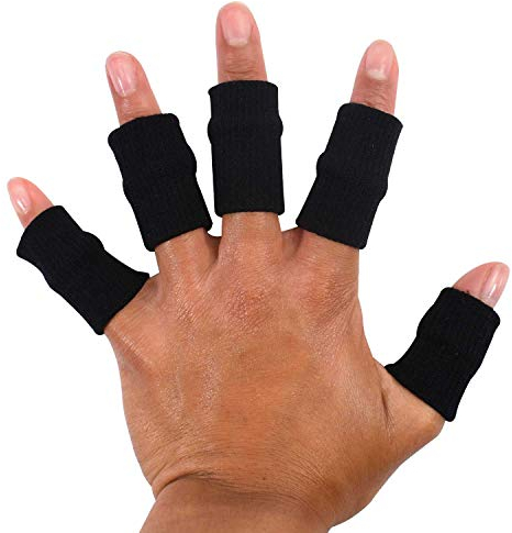 TRIXES Arthritis Finger Protector Sleeve x10, Arthritis Stretchy Support Sports Aid - Basketball Finger Guard Pack of Ten – Goalkeeper Finger Support x10 Pieces