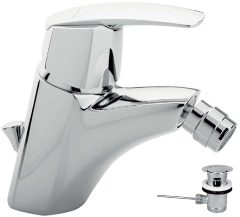 FERRO, Bidet-Batterie mit automatischemr Ablaufgarnitur, serie Metalia chrom, 56011.0
